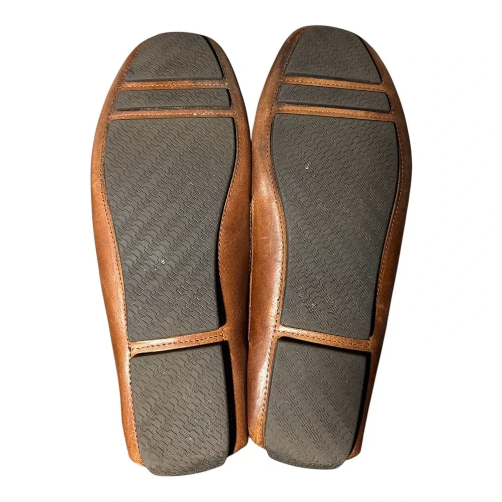 Leather slip on penny loafer brown black cognac rubber sole by Franco Fortini 9